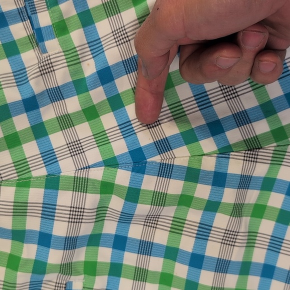Nike Golf Plaid Shorts Men's 38 Blue Green Dri-Fit - Picture 15 of 15